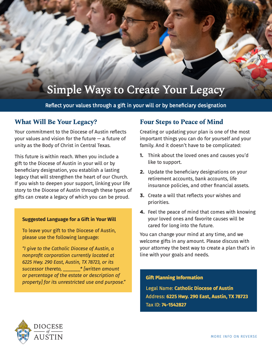 Support The Future of My Favorite Charity brochure cover