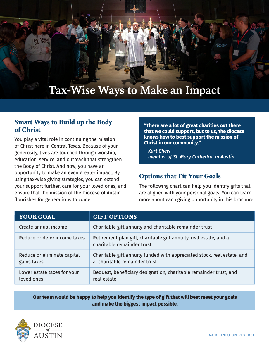 Support The Future of My Favorite Charity brochure cover